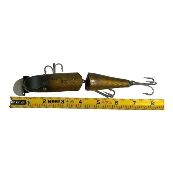 Vintage Fishing Lure Greek Chub Pike 3000 8” Early Marked Jointed - Picture 5 of 7